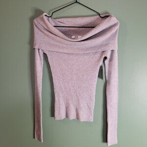 Ardene off shoulder sweater in light grey size small